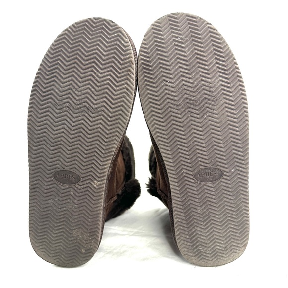 Apres by Lamo Terrace Women Size 11 Brown Microfiber Winter Boot Faux Fur - Picture 6 of 8